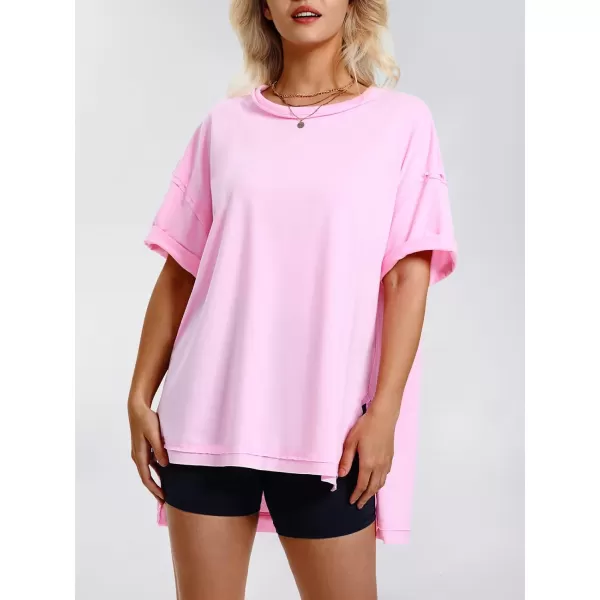 EXLURA Womens Oversized T Shirt Casual Short Sleeve Loose Maternity Tops Summer Crewneck Tunic Plus Size Gym Workout Top 2024