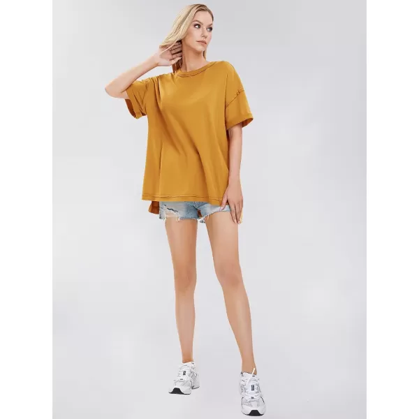 EXLURA Womens Oversized T Shirt Casual Short Sleeve Loose Maternity Tops Summer Crewneck Tunic Plus Size Gym Workout Top 2024