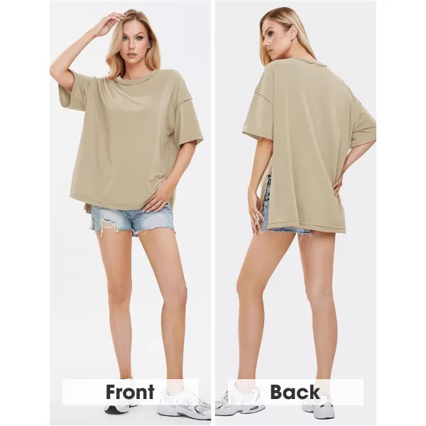 EXLURA Womens Oversized T Shirt Casual Short Sleeve Loose Maternity Tops Summer Crewneck Tunic Plus Size Gym Workout Top 2024