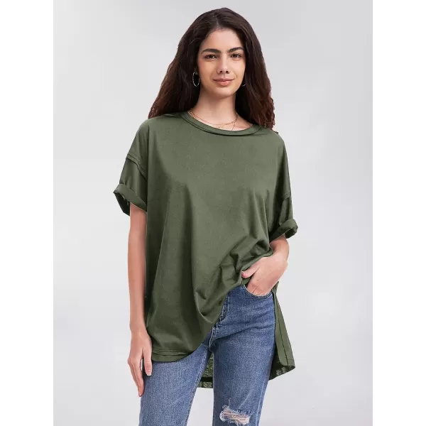 EXLURA Womens Oversized T Shirt Casual Short Sleeve Loose Maternity Tops Summer Crewneck Tunic Plus Size Gym Workout Top 2024