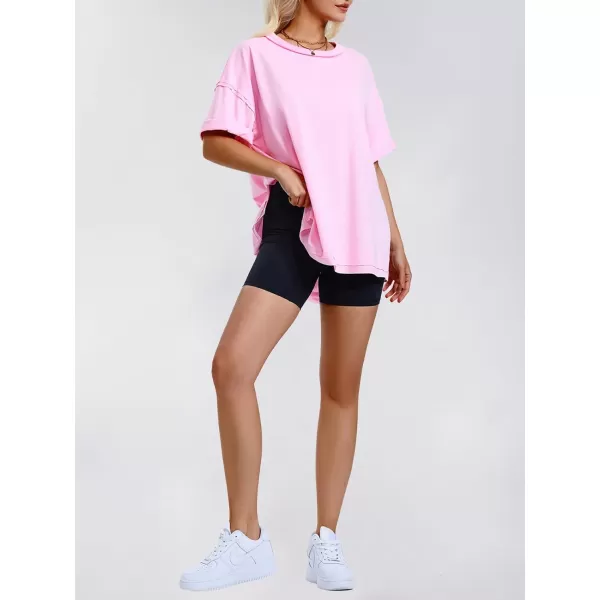 EXLURA Womens Oversized T Shirt Casual Short Sleeve Loose Maternity Tops Summer Crewneck Tunic Plus Size Gym Workout Top 2024