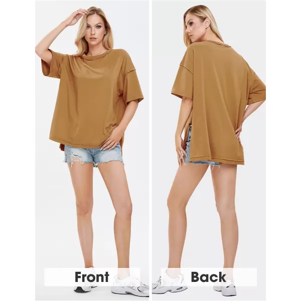 EXLURA Womens Oversized T Shirt Casual Short Sleeve Loose Maternity Tops Summer Crewneck Tunic Plus Size Gym Workout Top 2024