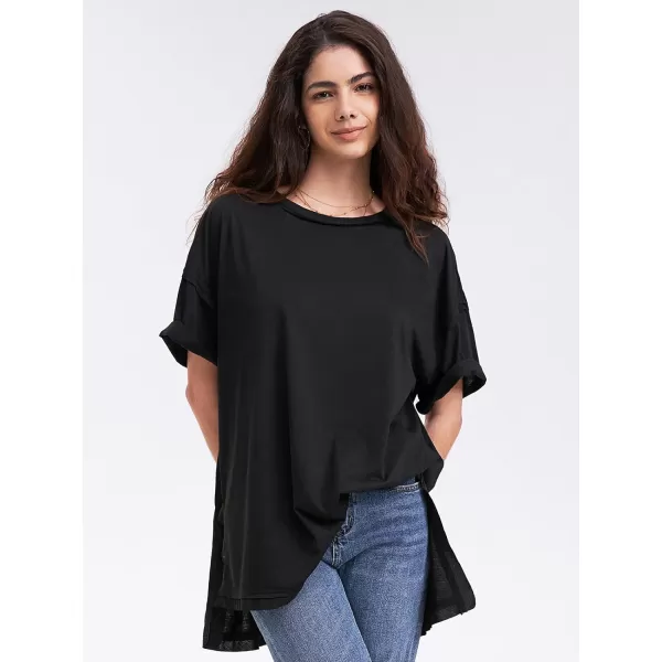 EXLURA Womens Oversized T Shirt Casual Short Sleeve Loose Maternity Tops Summer Crewneck Tunic Plus Size Gym Workout Top 2024