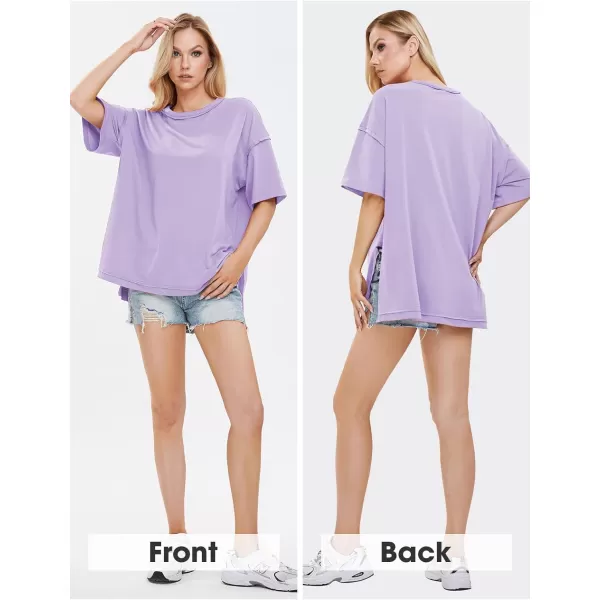 EXLURA Womens Oversized T Shirt Casual Short Sleeve Loose Maternity Tops Summer Crewneck Tunic Plus Size Gym Workout Top 2024