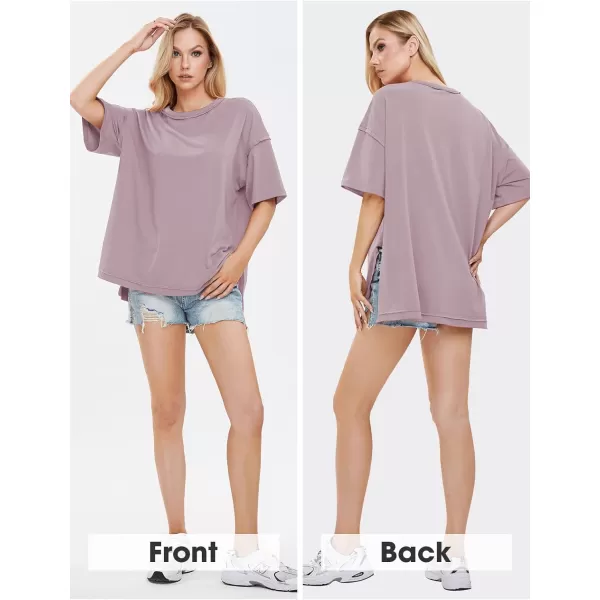 EXLURA Womens Oversized T Shirt Casual Short Sleeve Loose Maternity Tops Summer Crewneck Tunic Plus Size Gym Workout Top 2024