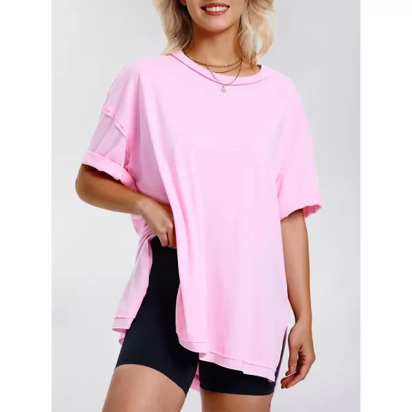 EXLURA Womens Oversized T Shirt Casual Short Sleeve Loose Maternity Tops Summer Crewneck Tunic Plus Size Gym Workout Top 2024