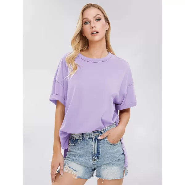 EXLURA Womens Oversized T Shirt Casual Short Sleeve Loose Maternity Tops Summer Crewneck Tunic Plus Size Gym Workout Top 2024