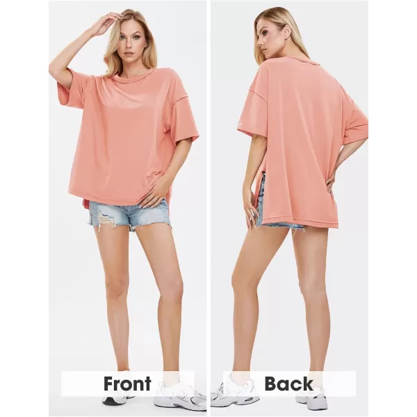 EXLURA Womens Oversized T Shirt Casual Short Sleeve Loose Maternity Tops Summer Crewneck Tunic Plus Size Gym Workout Top 2024