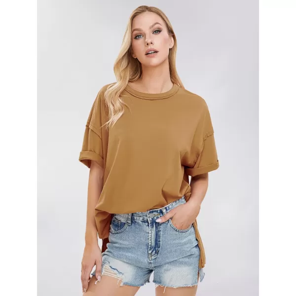EXLURA Womens Oversized T Shirt Casual Short Sleeve Loose Maternity Tops Summer Crewneck Tunic Plus Size Gym Workout Top 2024
