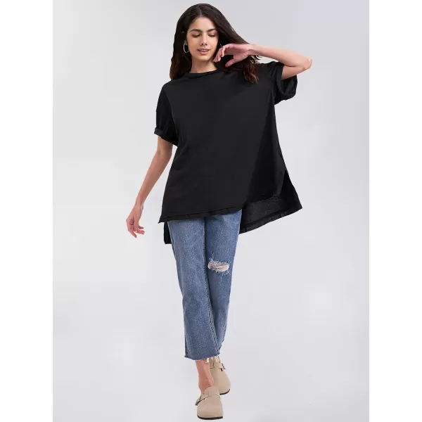 EXLURA Womens Oversized T Shirt Casual Short Sleeve Loose Maternity Tops Summer Crewneck Tunic Plus Size Gym Workout Top 2024
