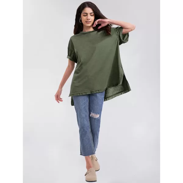 EXLURA Womens Oversized T Shirt Casual Short Sleeve Loose Maternity Tops Summer Crewneck Tunic Plus Size Gym Workout Top 2024