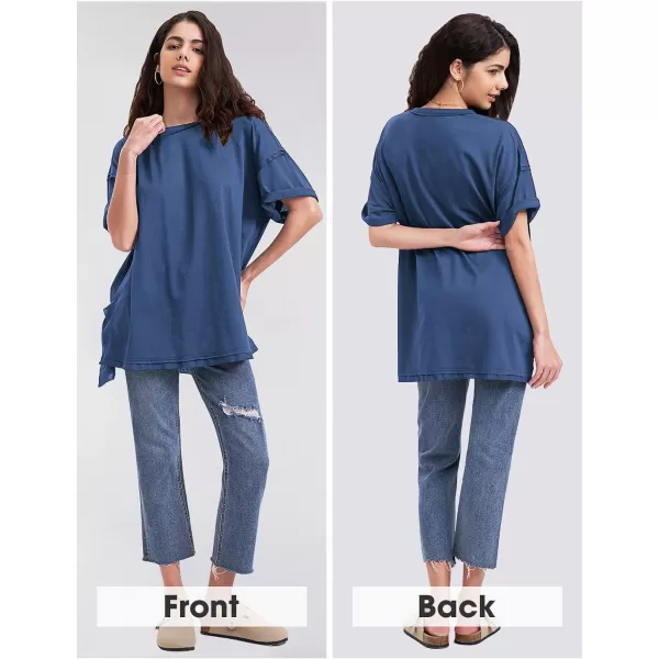 EXLURA Womens Oversized T Shirt Casual Short Sleeve Loose Maternity Tops Summer Crewneck Tunic Plus Size Gym Workout Top 2024