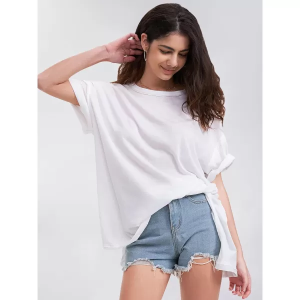 EXLURA Womens Oversized T Shirt Casual Short Sleeve Loose Maternity Tops Summer Crewneck Tunic Plus Size Gym Workout Top 2024