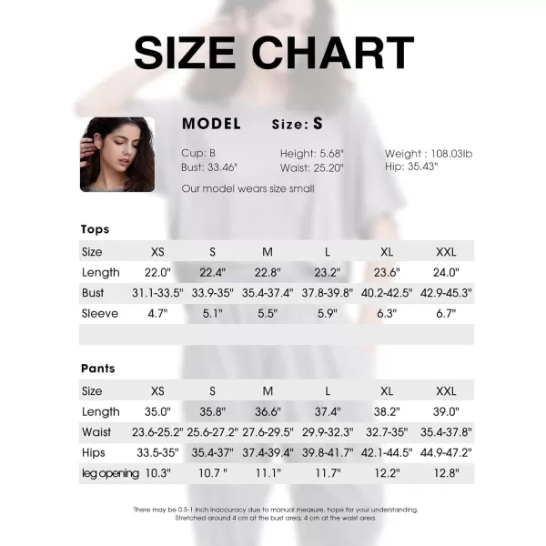 EXLURA Women's Summer 2 Piece Outfits Short Sleeve Crop Top and Jogger Pants Loose Pajama Lounge Matching Sets Tracksuit 2024