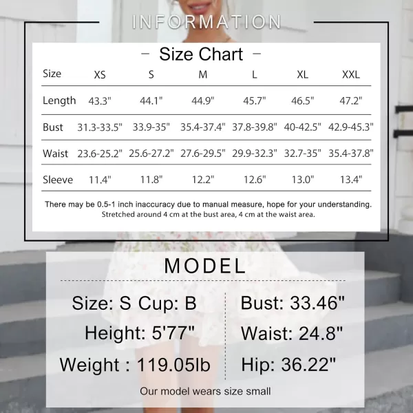 EXLURA Womens Summer Dress Floral Ruffle Tiered Square Neck Sundress Short Sleeve Off Shoulder Smocked Mini Dresses
