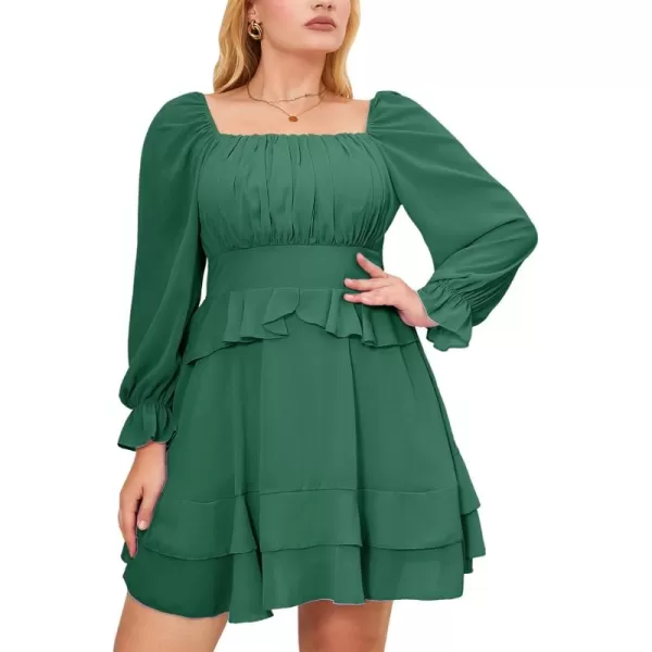 Byinns Women's Summer Ruffle Dress Sundresses Tiered Dress Off Shoulder Smocked Sleeveless 2024 Trendy Flowy Dresses