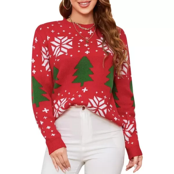 EXLURA Patterns Reindeer Ugly Christmas Sweater Jumper Pullover Tops