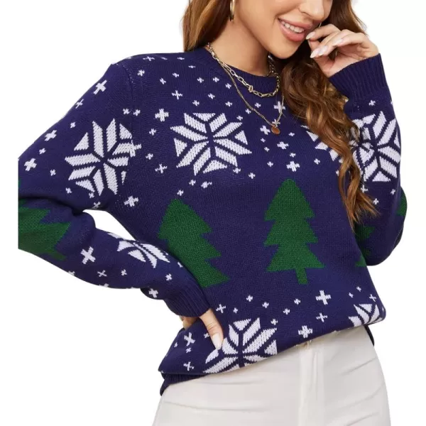 EXLURA Patterns Reindeer Ugly Christmas Sweater Jumper Pullover Tops