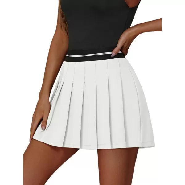EXLURA Women 2024 Girls High Waist A-Line Pleated Mini Skirt Skort Skater Tennis Skirt Lining Shorts