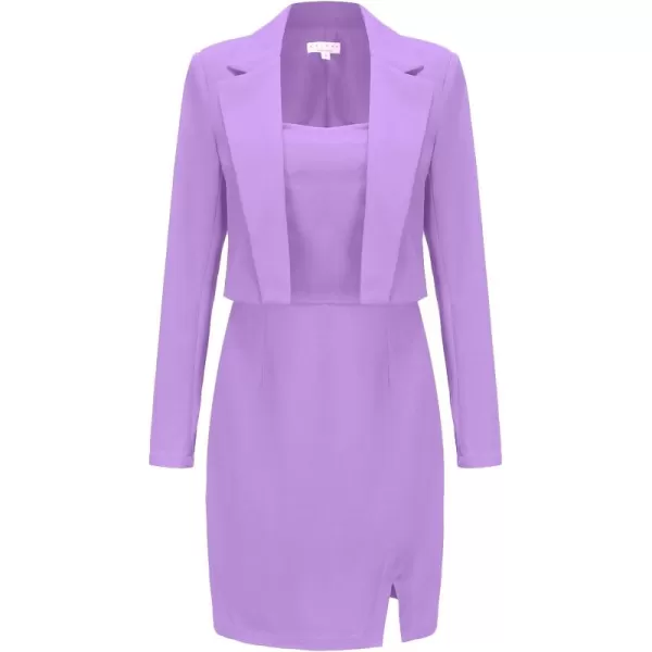 EXLURA Women's 2024 Business Casual Blazer Suit Dress Sets Work Office Two Piece Outfits