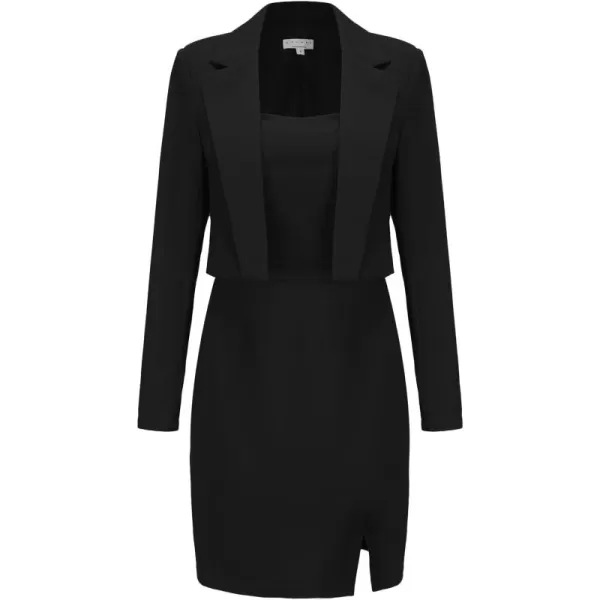 EXLURA Women's 2024 Business Casual Blazer Suit Dress Sets Work Office Two Piece Outfits