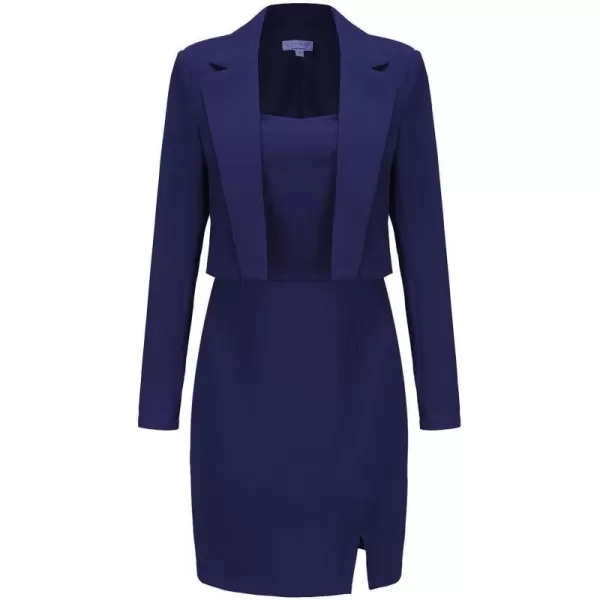 EXLURA Women's 2024 Business Casual Blazer Suit Dress Sets Work Office Two Piece Outfits