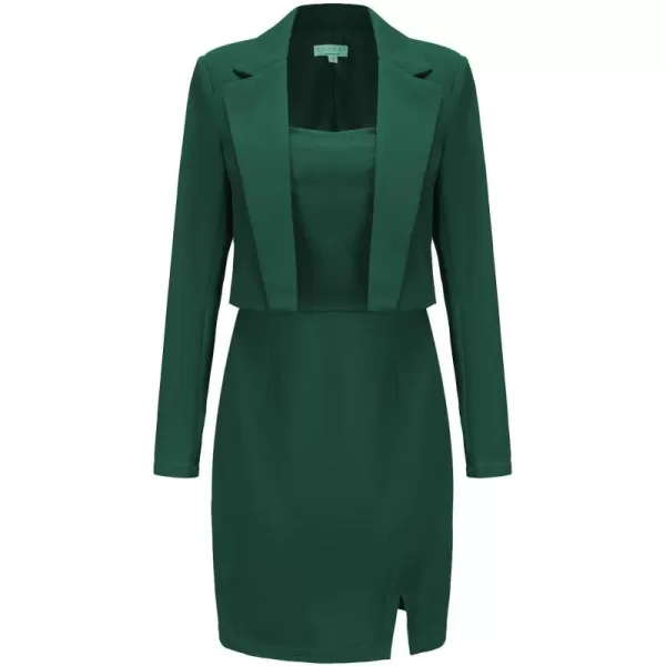 EXLURA Women's 2024 Business Casual Blazer Suit Dress Sets Work Office Two Piece Outfits
