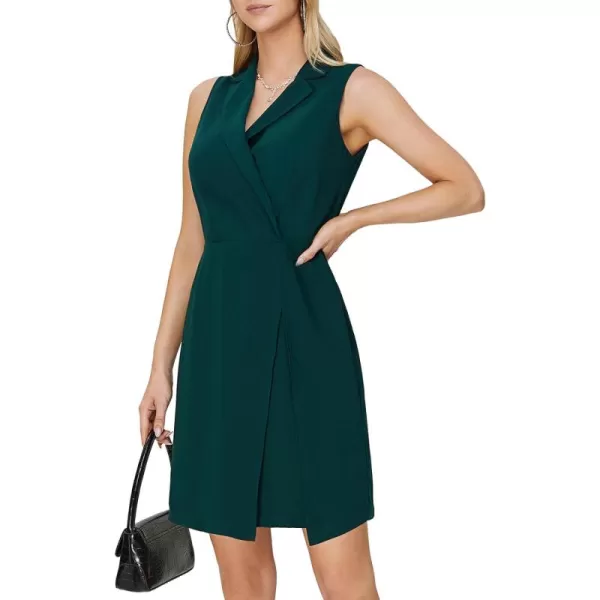 EXLURA Women's 2024 Long Sleeve Wrap V Neck Bodycon Formal Work Dress Ruched Cocktail Mini Dress Elegant Teacher Dresses