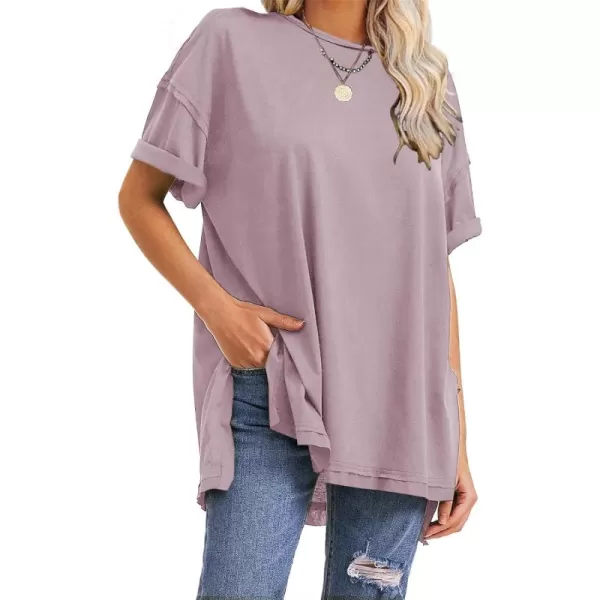 EXLURA Womens Oversized T Shirt Casual Short Sleeve Loose Maternity Tops Summer Crewneck Tunic Plus Size Gym Workout Top 2024