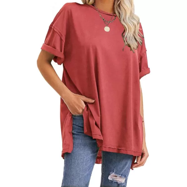 EXLURA Womens Oversized T Shirt Casual Short Sleeve Loose Maternity Tops Summer Crewneck Tunic Plus Size Gym Workout Top 2024
