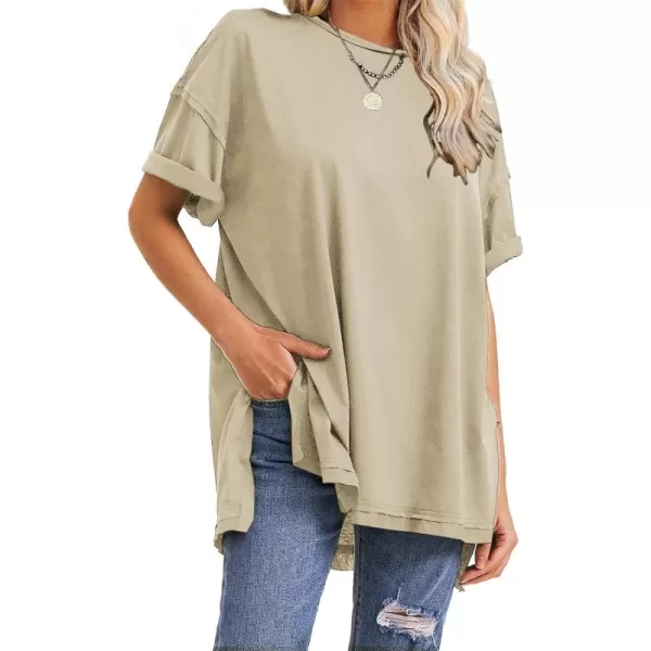 EXLURA Womens Oversized T Shirt Casual Short Sleeve Loose Maternity Tops Summer Crewneck Tunic Plus Size Gym Workout Top 2024