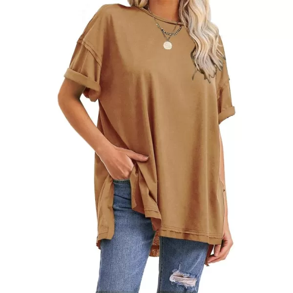 EXLURA Womens Oversized T Shirt Casual Short Sleeve Loose Maternity Tops Summer Crewneck Tunic Plus Size Gym Workout Top 2024