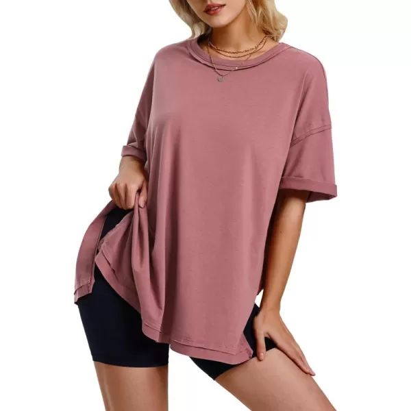 EXLURA Womens Oversized T Shirt Casual Short Sleeve Loose Maternity Tops Summer Crewneck Tunic Plus Size Gym Workout Top 2024