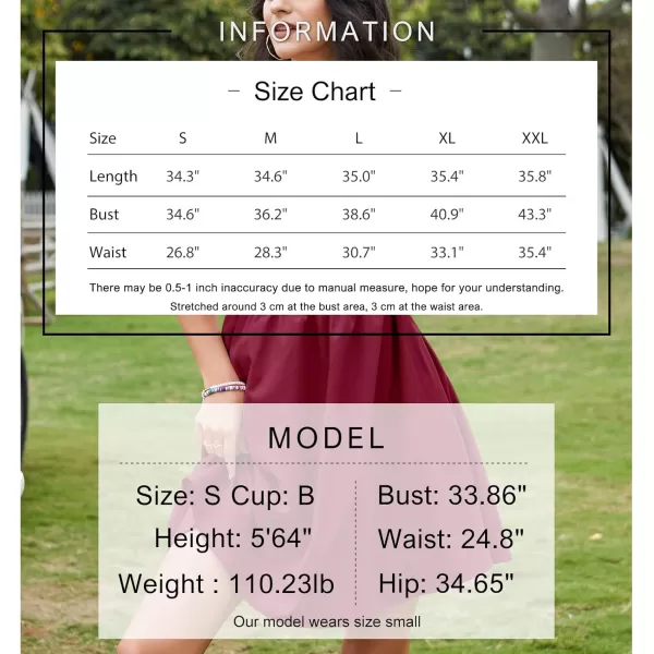 EXLURA Womens 2024 Casual Short Sleeve Square Neck Cap Sleeve Dress High Waist A-Line Summer Smocked Back Mini Dresses