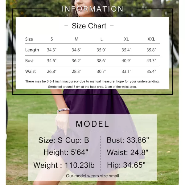 EXLURA Womens 2024 Casual Short Sleeve Square Neck Cap Sleeve Dress High Waist A-Line Summer Smocked Back Mini Dresses