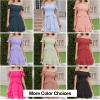 imageByinns Womens Summer Ruffle Dress Sundresses Tiered Dress Off Shoulder Smocked Sleeveless 2024 Trendy Flowy DressesLight Gray Green