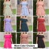 imageByinns Womens Summer Ruffle Dress Sundresses Tiered Dress Off Shoulder Smocked Sleeveless 2024 Trendy Flowy DressesPeacock Blue