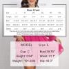 imageByinns Womens 2024 Plus Size Tie Back Square Neck Mini Dress Long Lantern Sleeve Elastic Waist Wedding Guest DressesHot Pink