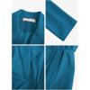 imageEXLURA Womens 2024 Long Sleeve Wrap V Neck Bodycon Formal Work Dress Ruched Cocktail Mini Dress Elegant Teacher Dresses