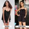 imageEXLURA Womens 2024 2 Piece Pajama Set Sleeveless Top and Shorts Set Loungewear Sleepwear Sets with Pockets Summer Pjs SetsBlack