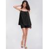 imageEXLURA Womens 2024 2 Piece Pajama Set Sleeveless Top and Shorts Set Loungewear Sleepwear Sets with Pockets Summer Pjs SetsBlack