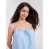 imageEXLURA Womens 2024 2 Piece Pajama Set Sleeveless Top and Shorts Set Loungewear Sleepwear Sets with Pockets Summer Pjs SetsLight Blue