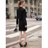 imageEXLURA Womens Professional Business Lightweight Blazer Dress Suit Sets 2 Piece Work Office Fashion OutfitsBlack