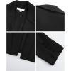imageEXLURA Womens Professional Business Lightweight Blazer Dress Suit Sets 2 Piece Work Office Fashion OutfitsBlack