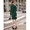 imageEXLURA Womens Professional Business Lightweight Blazer Dress Suit Sets 2 Piece Work Office Fashion OutfitsDark Green