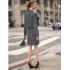 imageEXLURA Womens Professional Business Lightweight Blazer Dress Suit Sets 2 Piece Work Office Fashion OutfitsGrey