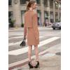 imageEXLURA Womens Professional Business Lightweight Blazer Dress Suit Sets 2 Piece Work Office Fashion OutfitsKhaki