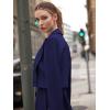 imageEXLURA Womens Professional Business Lightweight Blazer Dress Suit Sets 2 Piece Work Office Fashion OutfitsNavy Blue
