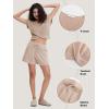 imageEXLURA Womens Summer 2 Piece Matching Shorts Sets Knit Sweater Short Sleeve Top and Shorts Lounge Set Sweatsuits TracksuitsApricot
