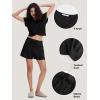 imageEXLURA Womens Summer 2 Piece Matching Shorts Sets Knit Sweater Short Sleeve Top and Shorts Lounge Set Sweatsuits TracksuitsBlack